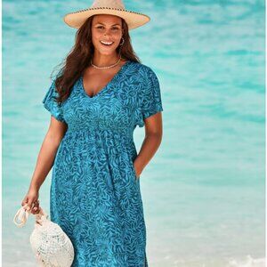 NWT Swimsuits for All Pack N' Go Wrinkle-Resistant Maxi Dress Women's Size 26/28